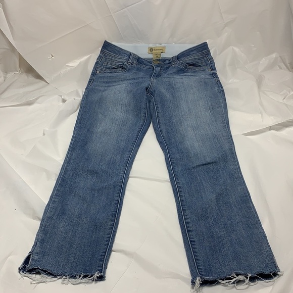 WOMEN'S Democracy Blue Ab Technology Straight Leg Unfinished Cuff Jeans SIze 4 - Picture 1 of 13